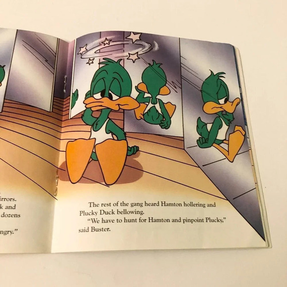 Vtg 1990 Tiny Toon Adventures Lost In The Fun House Golden Book - Picture 12 of 15